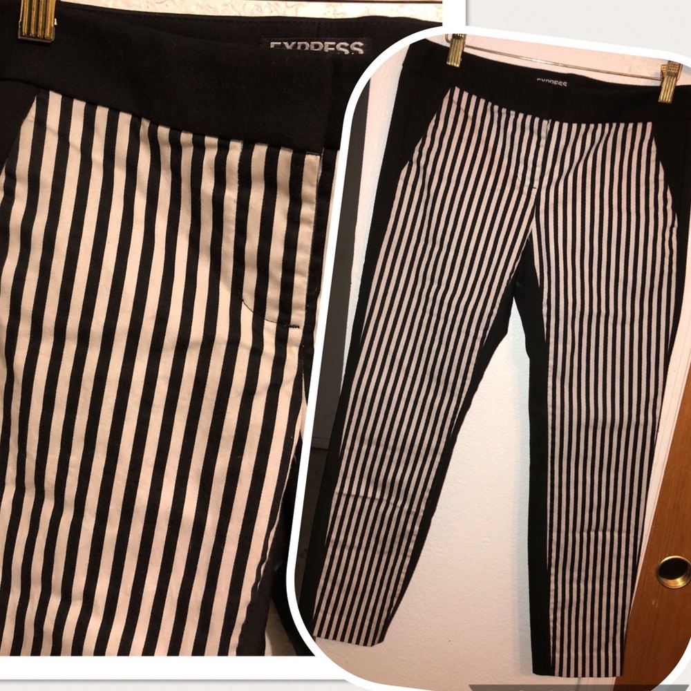 Express stripe color-block columnist pants 4